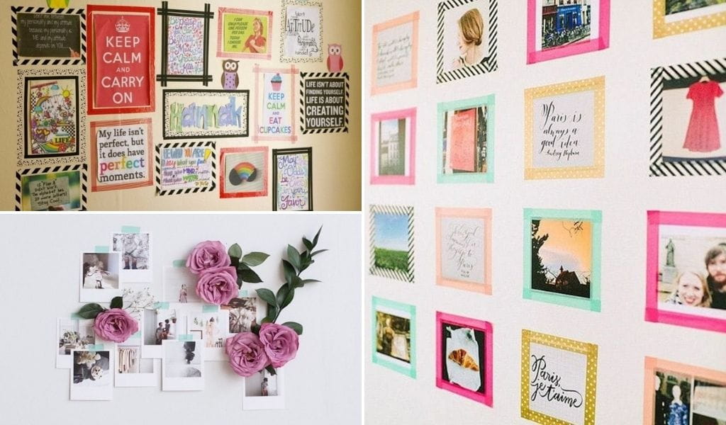 washi tape para colgar fotos