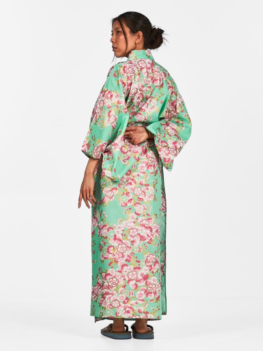 Yukata Kimono Flor Sakura Mujer