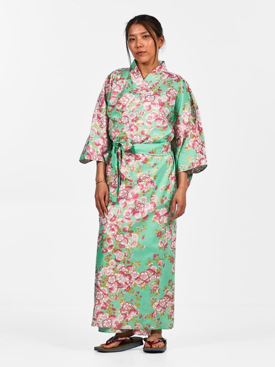 Yukata Kimono Flor Sakura Mujer