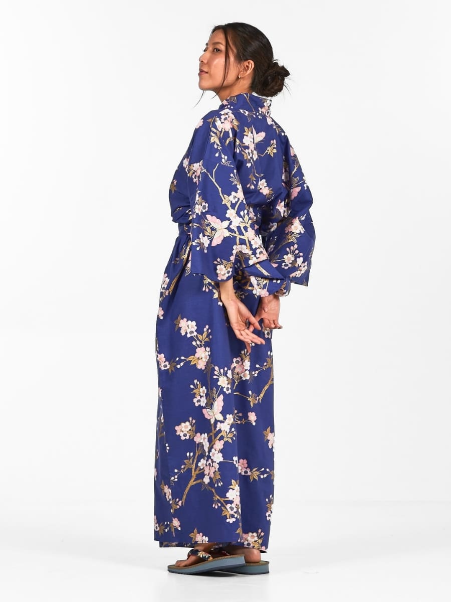 Yukata Kimono Sakura to Chō Mujer