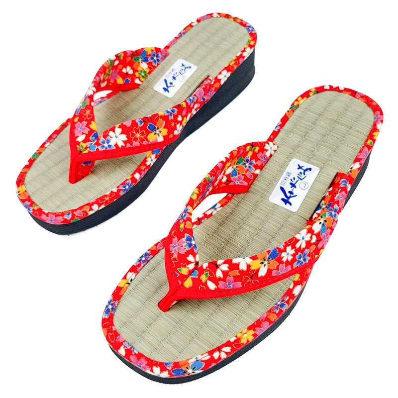 Zori Calzado Japonés Sakura Rojo EU 35 - 37