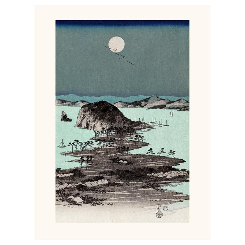 Grabado japonés Hiroshige Kanazawa N°2 - A3